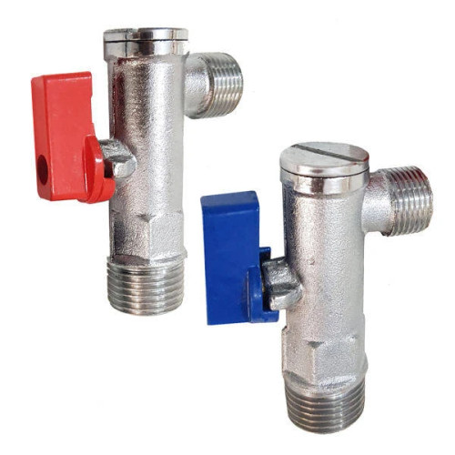 شیر پیسوار 3/8 × 1/2 اینچ کیز ایران پک ۲ عددی مناسب مصارف خانگی و صنعتی با بدنه برنجی مقاوم و آبکاری کروم