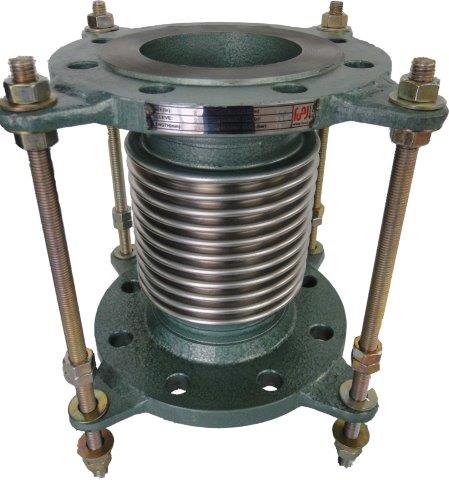 لرزه‌گیر آکاردئونی  فلنجدار مهاردار PN16 ارتعاشات صنعتی ایران